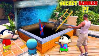 Franklin and Shinchan Found a Secret Bunker Under Franklin's Small Swimming Pool In Gta 5 tamil