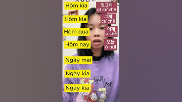 Danh từ chỉ THỜI GIAN trong tiếng Hàn