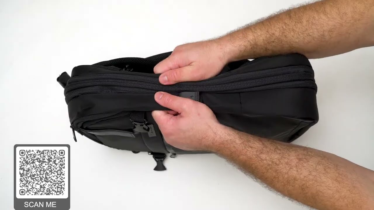 Getaway Expandable Carry-On Black Backpack Suitcase by Duchamp