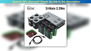 Hot Picks HLTNC 3 4 Axis Kit CNC Nema 23 2.2N 82mm Stepper Motor Driver TB6600 DM542 DM556 USB LPT•