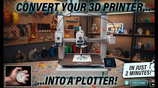 Convert your 3d Printer into pen plotter in just 2 minutes