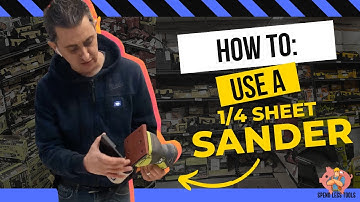 How to use a 1/4 Sheet Sander Ryobi Corded - How to use Power Tools Basics 4K