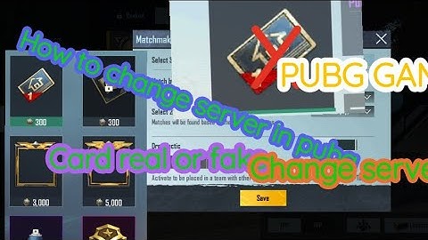 How to change server in pubg, with room card, real or fake, pubg change server prof, pubg gaming, 💯