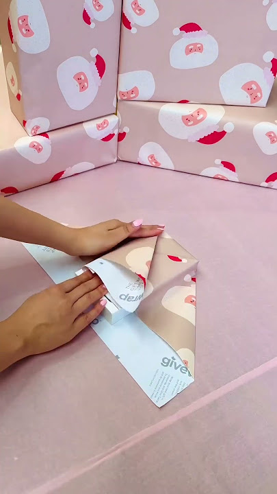 Yılbaşı Temalı Hediye Paketi Katlama Folding Christmas-Themed Gift Wrapping  #diy #wrapping