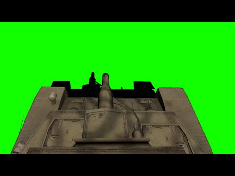 Panzer IV D tank inside view green screen