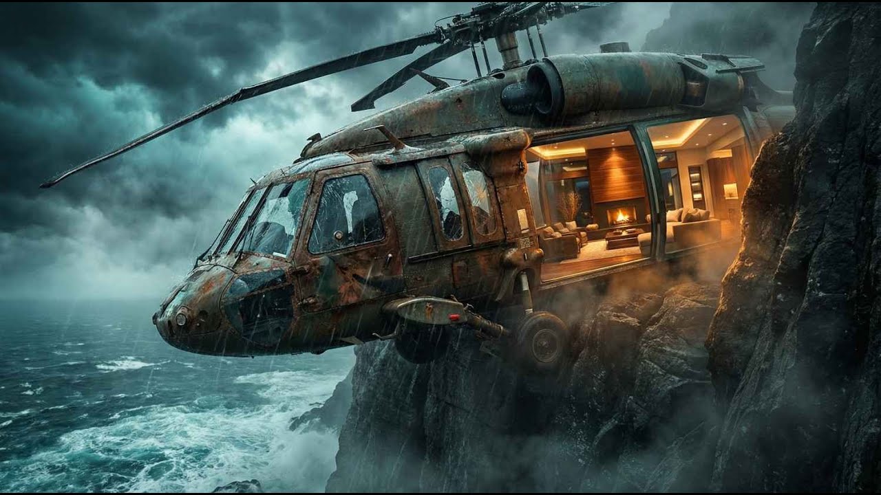 Restoring a Crashed Military Helicopter into a Cliffside Home
