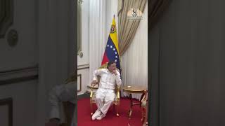 Así inició el encuentro entre Delcy Rodríguez y Gustavo Petro en el Palacio de Miraflores en Caracas