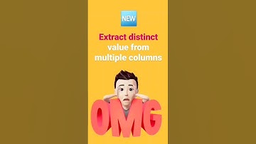 How to extract distinct values from multiple columns #viral #shortsfeed #exceltutorial #shorts