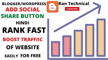 100% How To Add Social Media Share Buttons to Blogger & Wordpress POST + Website || full Process