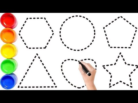 Geometric Shapes Drawing Painting and Coloring for Kids and Toddlers_ Kids Art
