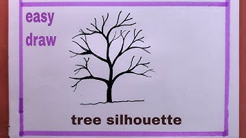 HOW To Draw Tree Silhouette Step By Step easy