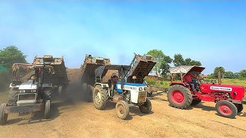 Mahindra Arjun Novo 605 Loader Loading ||EITHER and Swaraj || Mahindra & Mahindra Full Trolley Dust