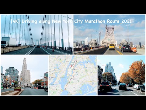 Driving along New York City Marathon Route 2021