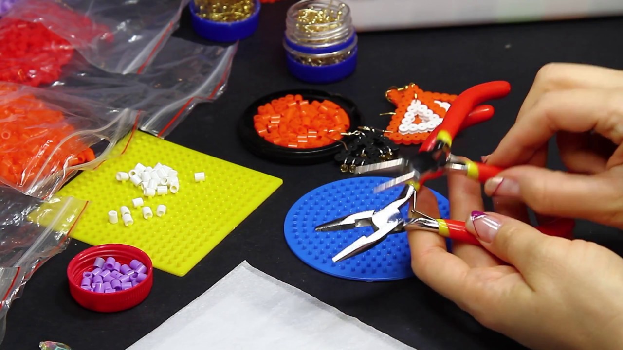 Orecchini Pyssla con perline di cristallo