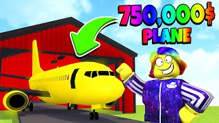 I started TOFUU AIRLINES with the $750,000 PRIVATE JET.. (Roblox)