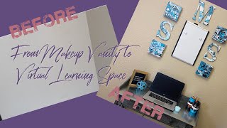 Famous Transforming My Vanity to My Mini’s Desk For Her Virtual Learning Center Wealth