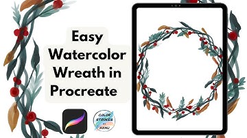 Fall/ Winter Wreath | Easy Procreate Watercolor Seasonal Holiday painting Tutorial