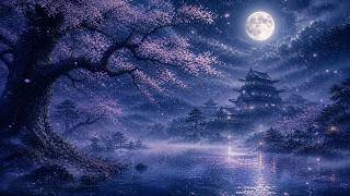 Study under Moonlit Cherry Blossoms | 2 Hour Pomodoro Study Timer | Deep Focus BGM | 25 / 5 min × 4