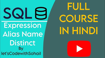 Expression, Alias Name, Distinct in SQL| SQL language | full course in hindi