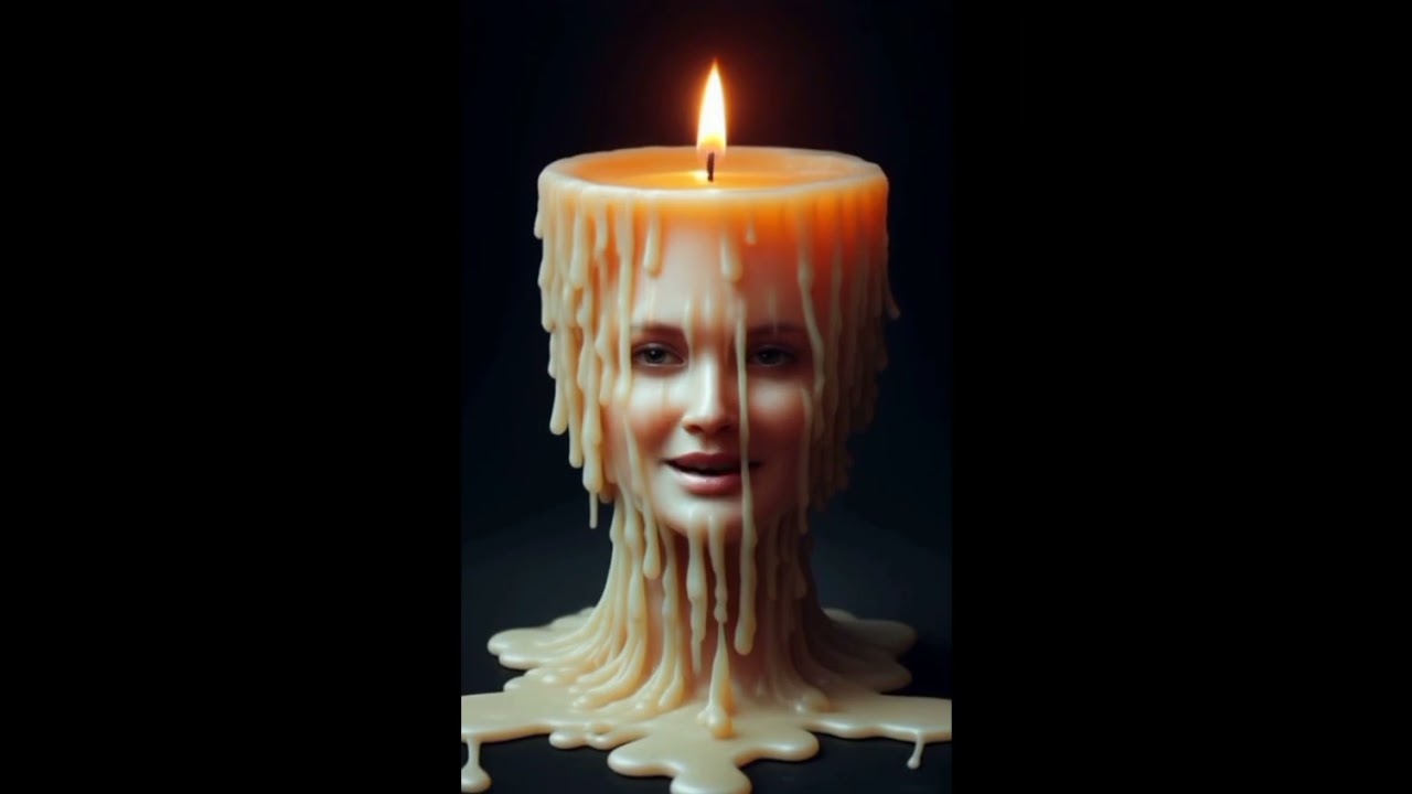 Watch This Face Melt Into a HYPER-REALISTIC Wax Candle! (AI Art Transformation)