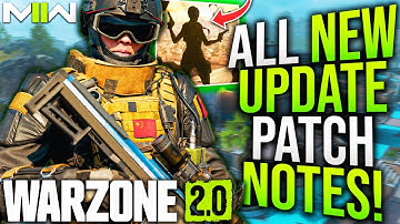 WARZONE: All NEW UPDATE PATCH NOTES & Gameplay Changes! (MW2 New Update)