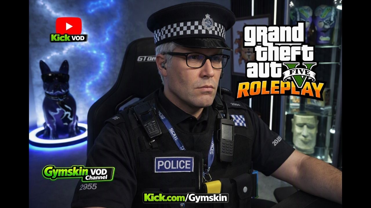 Gymskin GTA | PC Bernard Bean Causes Absolute MADNESS in GTA 5 RP | Kick VOD chaos