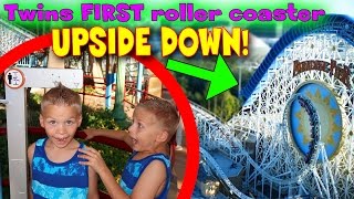 TWINS FIRST UPSIDE DOWN ROLLER COASTER! 🎢 California Screamin at Disneyland