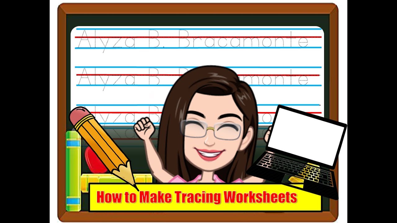 How to Make Tracing Activity Sheets (Step by step video tutorial) - YouTube