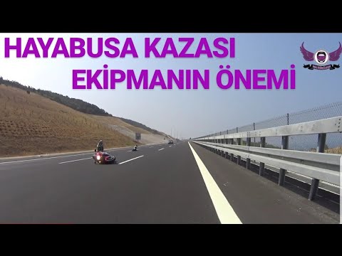 220 KM/H İLE SUZUKİ HAYABUSA KAZA ANI EKİPMANIN ÖNEMİ