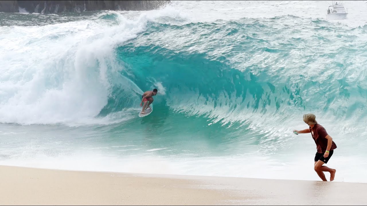 Pro Skimboarders Compete in Perfect Shorebreak Waves.  Who Will be the World Champion in 2025?