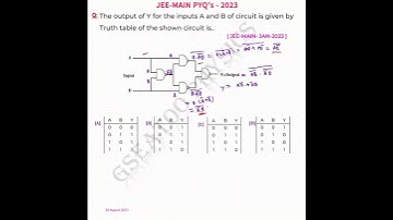 JEE MAIN PYQs  13 || logic gate || #jeemains2024 #jeemainsphysics  #jeemains2023 #neet2024