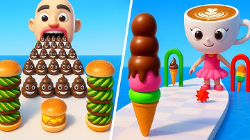 Sandwich Runner 🆚 Stacky Ice Cream Runner🌻🧿🌺🌈Max Levels Walkthrough Android IOS Update Gameplay70370
