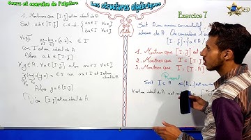Exercices 7 dans les structures algébriques