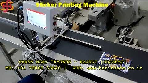 Shree Hari Rajkot - Label Sticker Batch Coding Machine Inkjet Printer Conveyor Mo: 070468 56640