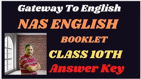 #Gateway To English 10TH NAS ENGLISH BOOKLET ANSWER KEY