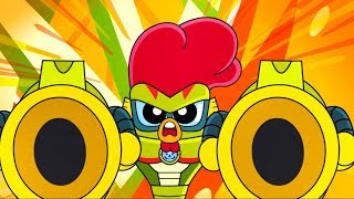 Chuck Chicken Power Up  🍭 The Candy Mech 🍬 Super ToonsTV