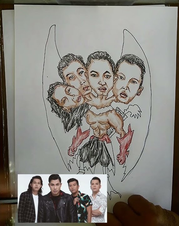Indonesia Band in Toon Art the Armada Band