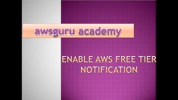 Enable AWS Free tier notification | AWS Free Tier | Automate Free Tier Usage Notifications