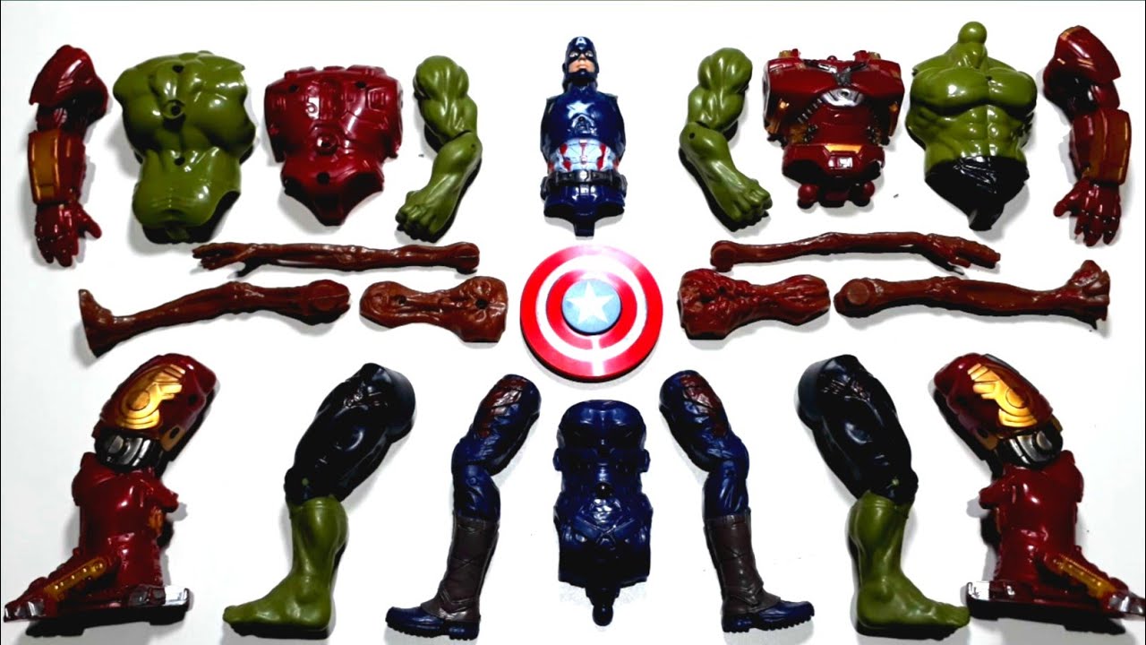 UNBOXING AVENGERS! Captain America, Hulk Smash, Hulk Buster, Sirenhead