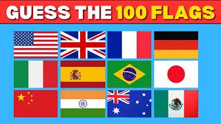 🌍 Guess 100 Country Flags 🚩 | Easy to Hard Flag Quiz Challenge! | How Many Can You Get Right?
