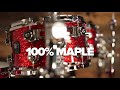 Natal maple originals 5 piece drum kit  red sparkle  drumazon show reel