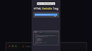 🎨✨ Master HTML Details Tags with CSS3 Magic! | Web Design Tips ✨🎨 #shorts #shortvideo #video #fyp