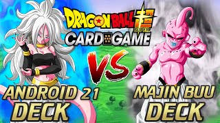 Android 21 Deck Vs. Majin Buu Battle Dragon Ball Super Card Game Gameplay