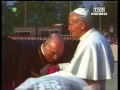 PRL 1987 Pożegnanie papieża Jana Pawła II na lotnisku