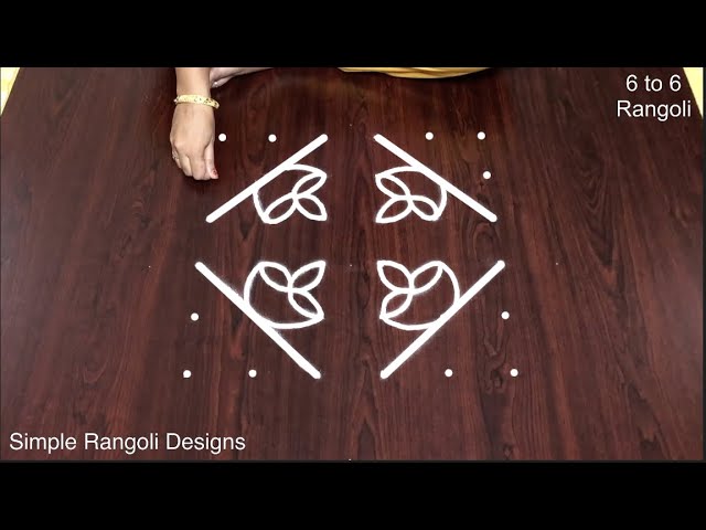 Diwali Special Simple Chukkala 6 to 6 Muggulu