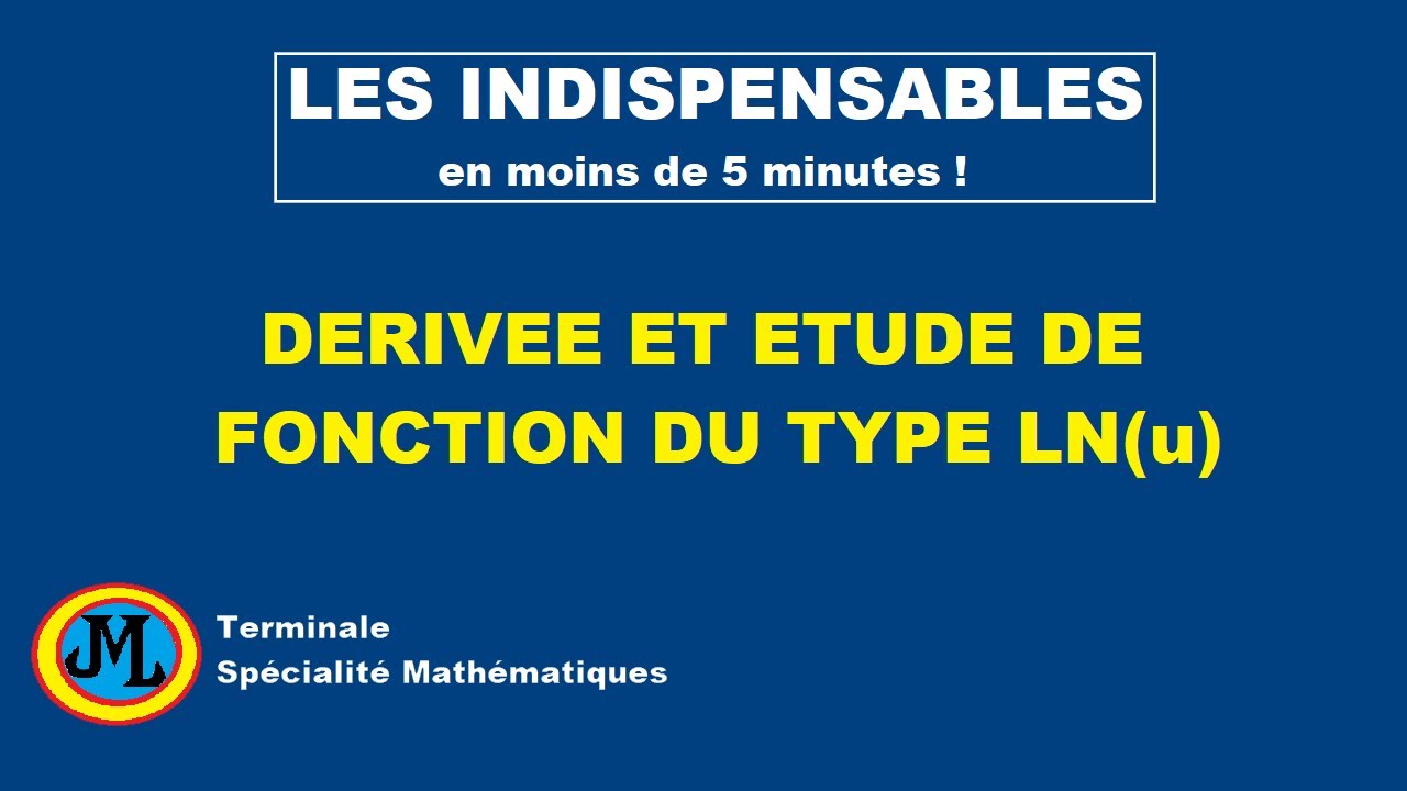 Dérivée et étude de fonction du type ln(u). Terminale spécialité — free download