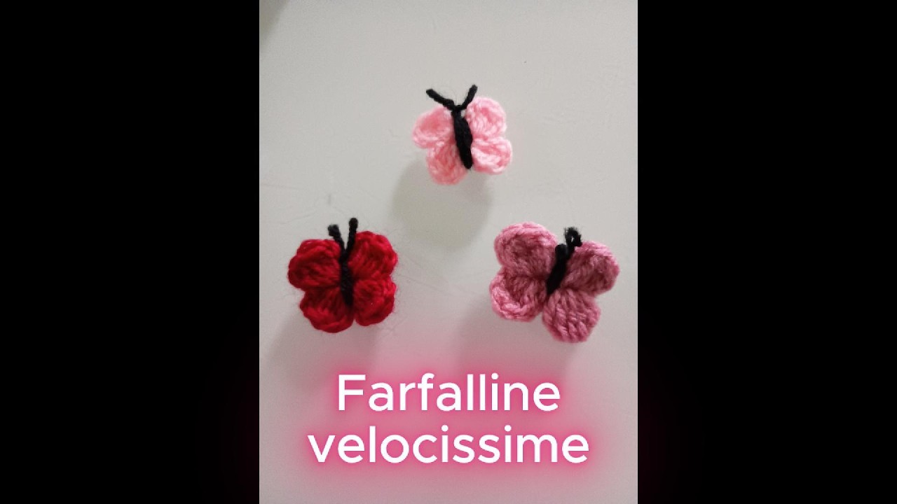 Farfalla a uncinetto facilissima 🦋 con cluster - perfetta per portachiavi, quadretti e decorazioni