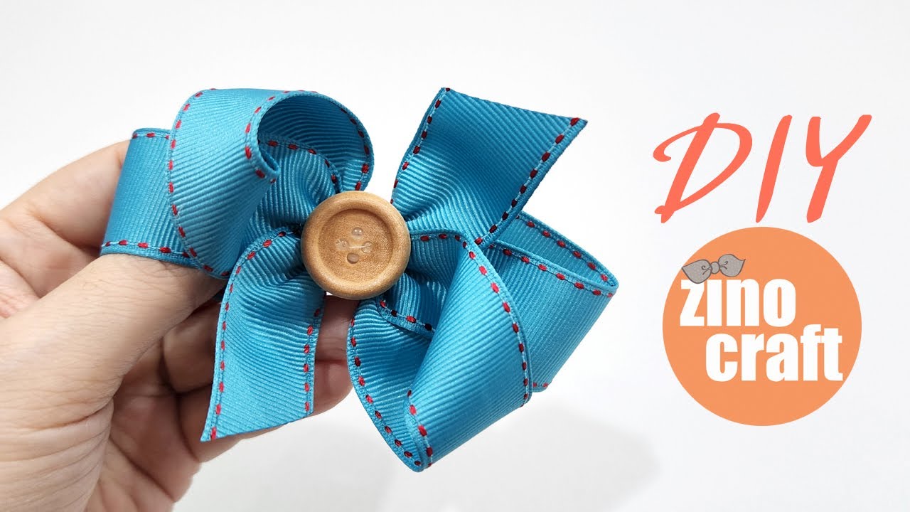 [리본공예/Ribbon craft] - 42. Double volume techniqueㅣDIY hair bow tutorial l How to make a hair clip