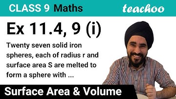 Ex 11.4, 9 (i) - Twenty seven solid iron spheres, each of radius - Teachoo