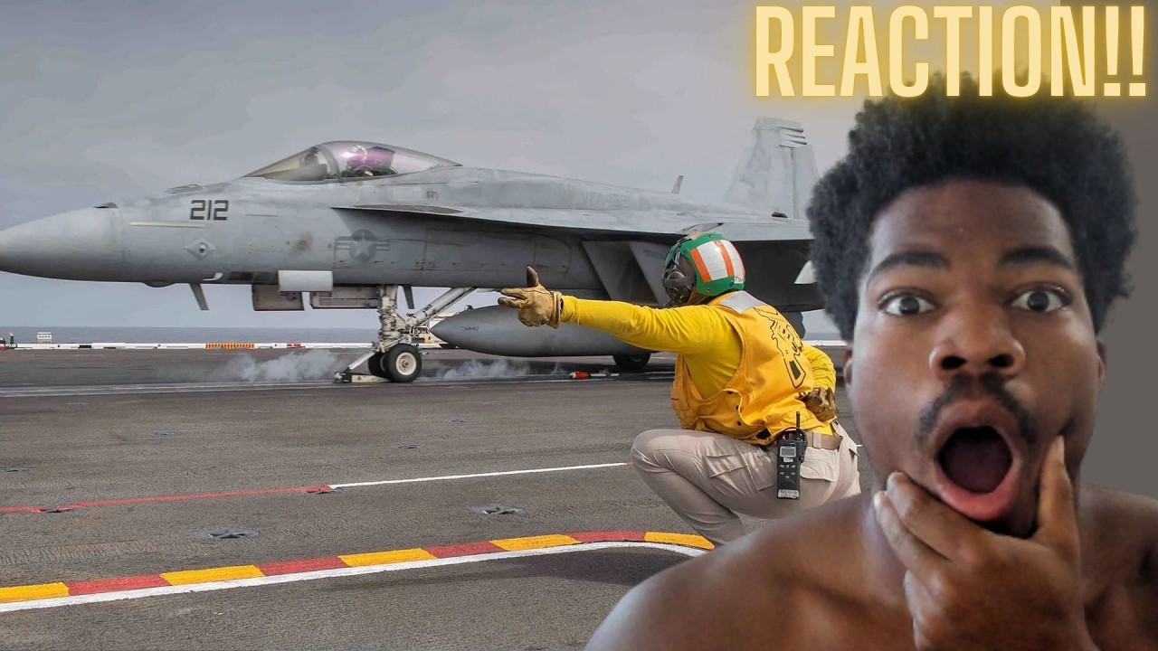 Впервые наблюдаю, как американские пилоты НА САМОМ ДЕЛЕ приземляются на авианосцы (реакция!)